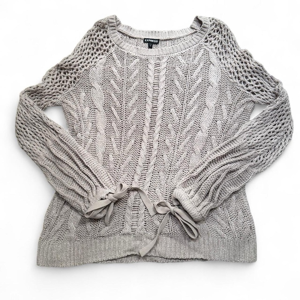 Express Pink Cable Knit Sweater